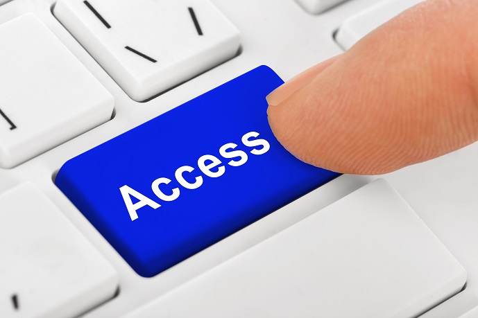 keyboard with blue access key to text web accessibility